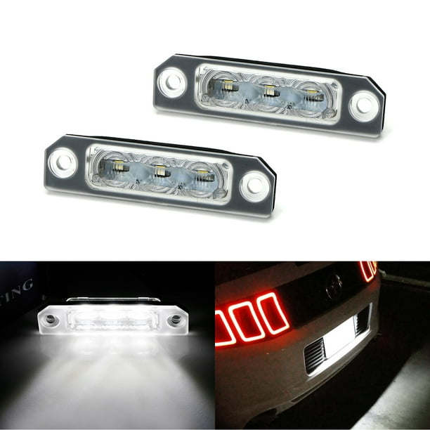 Pair LED Rear Number License Plate Light For Ford Mustang Focus Fusion Lincoln